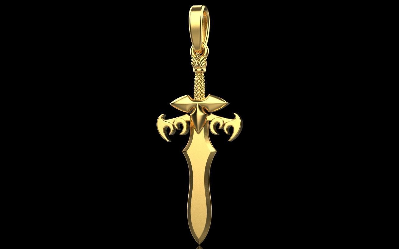 Sword pendant model 327 3D print model_1