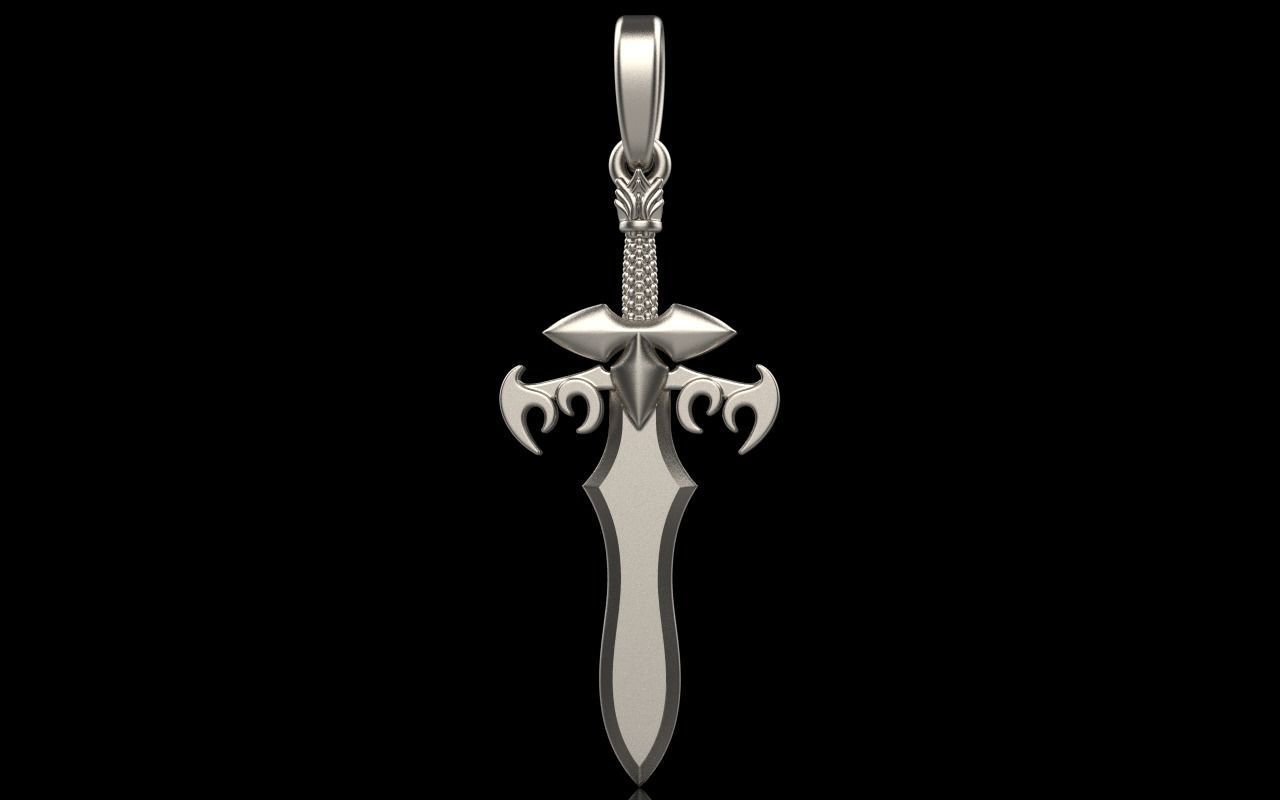 Sword pendant model 327 3D print model_22