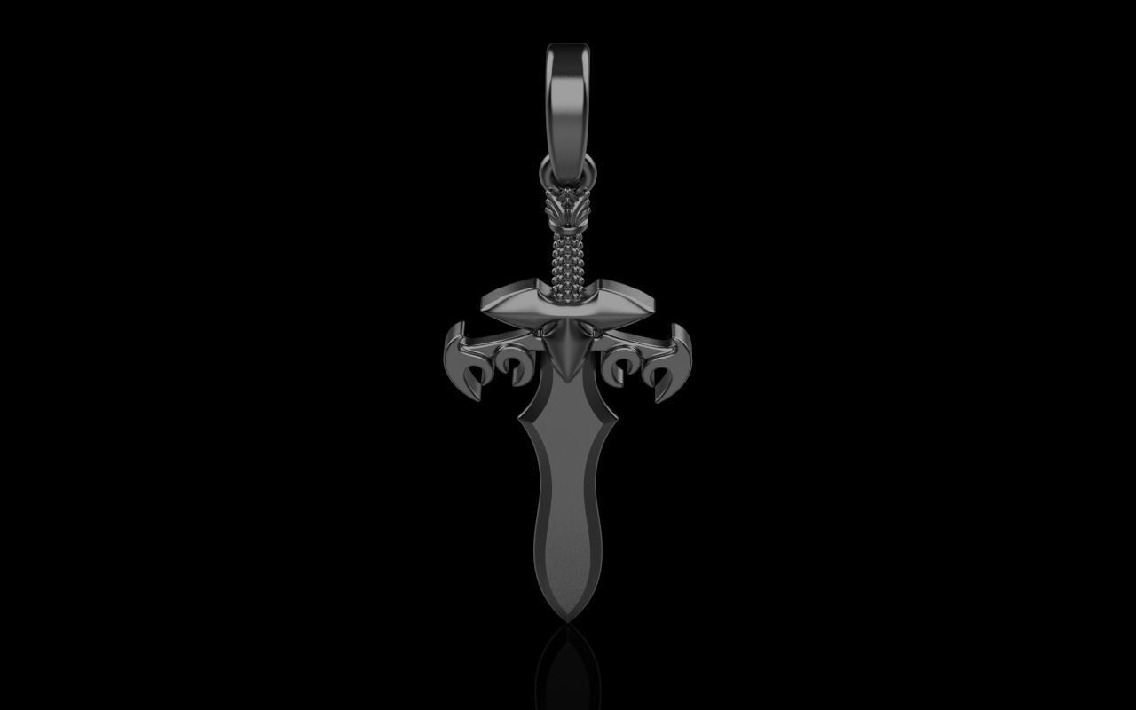 Sword pendant model 327 3D print model_29