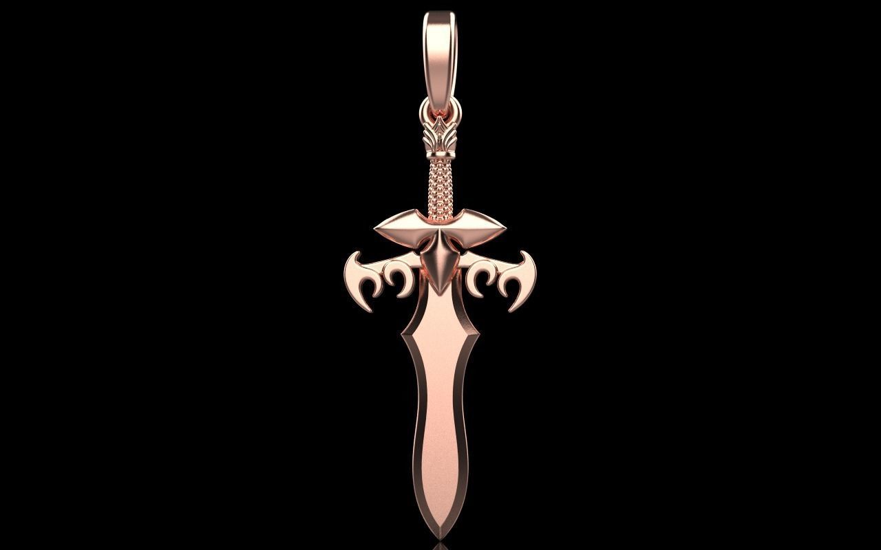 Sword pendant model 327 3D print model_23