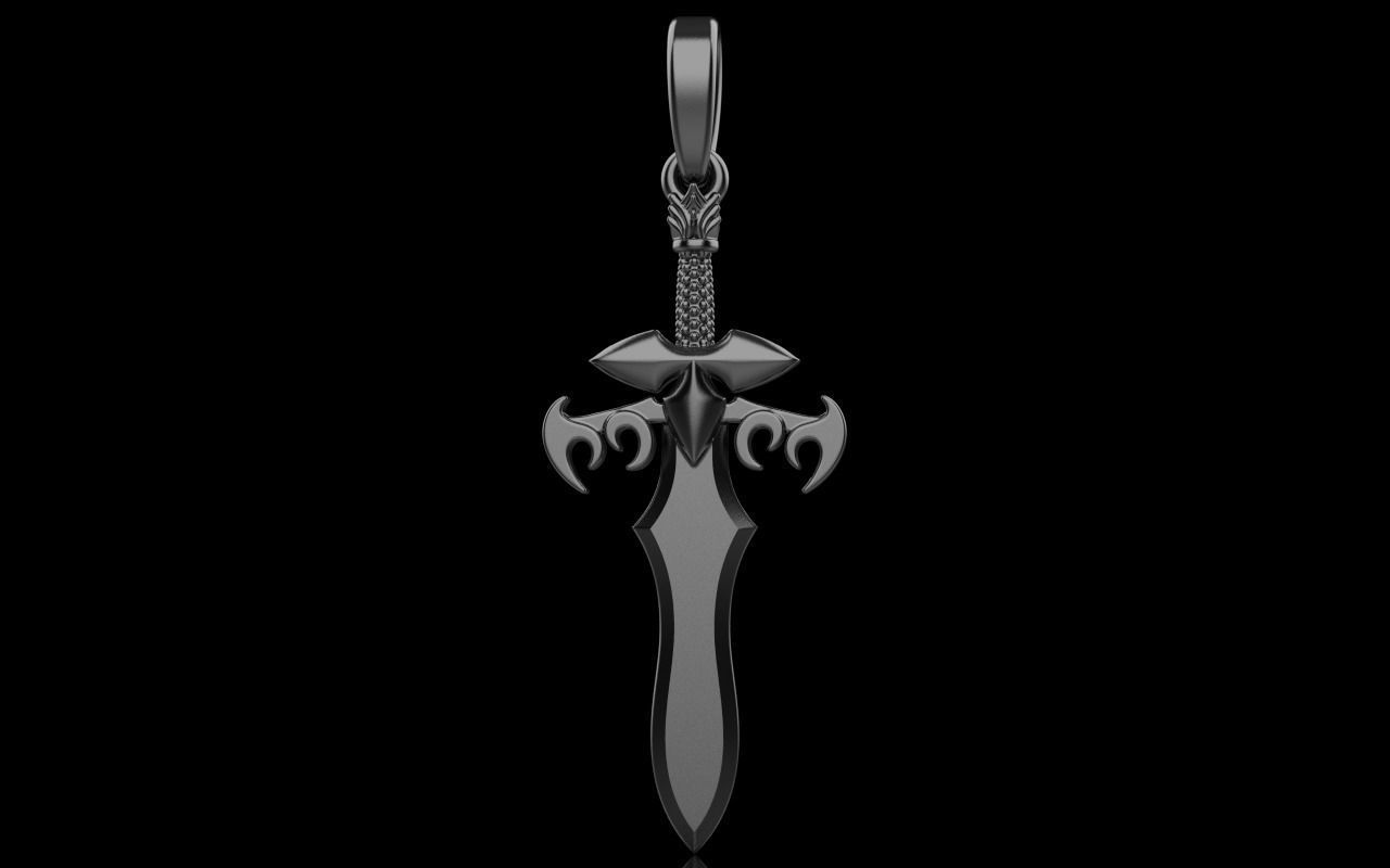 Sword pendant model 327 3D print model_24