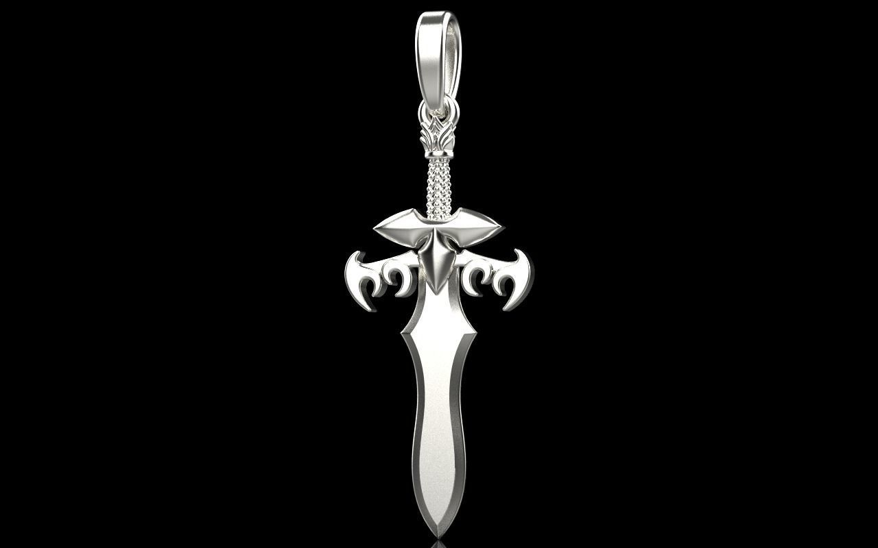 Sword pendant model 327 3D print model_2