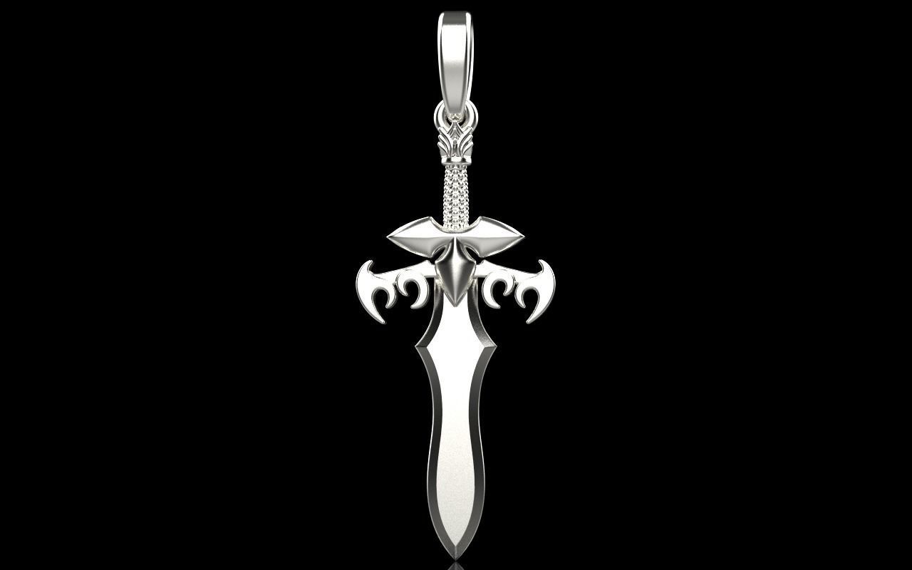 Sword pendant model 327 3D print model_25