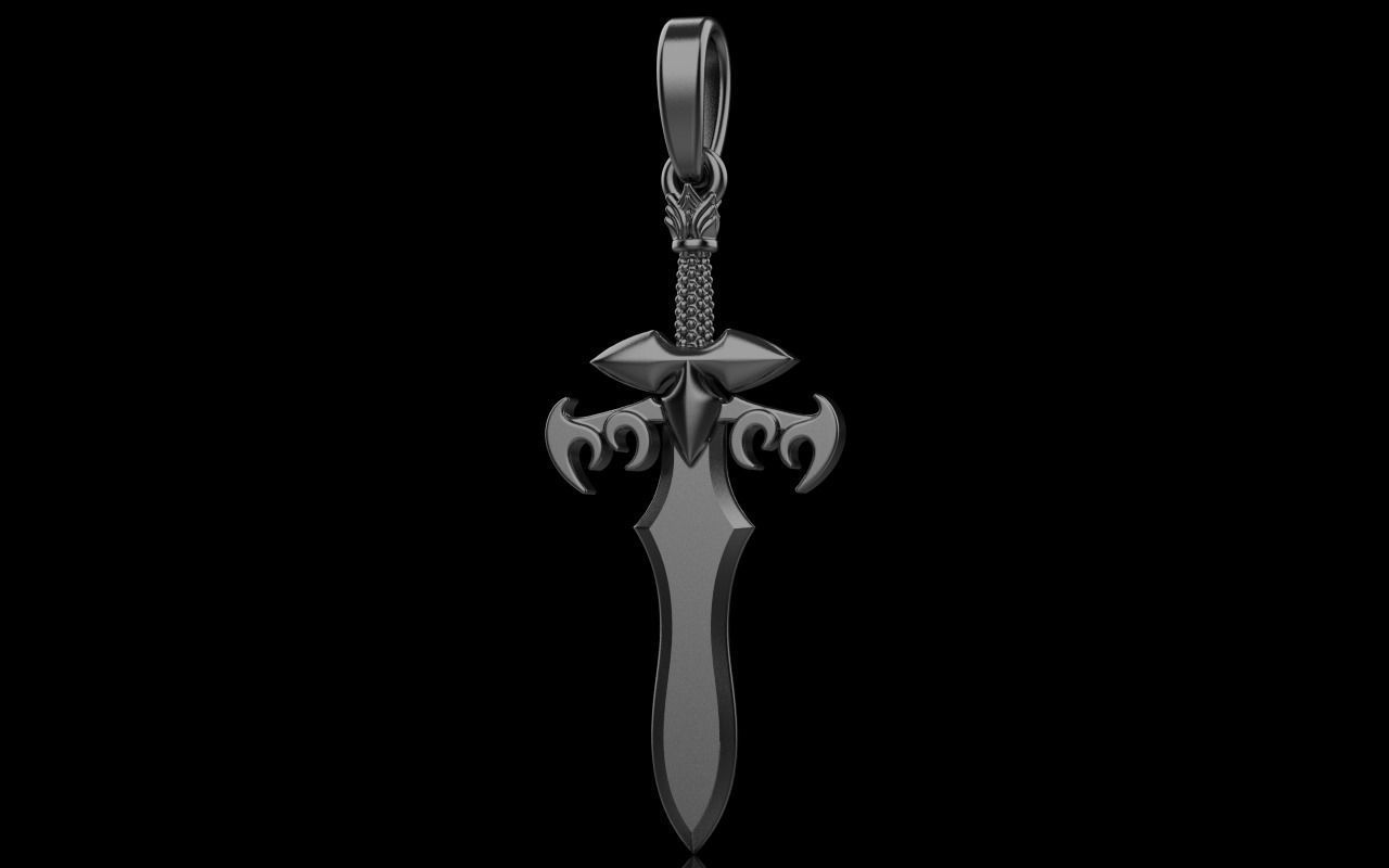 Sword pendant model 327 3D print model_11