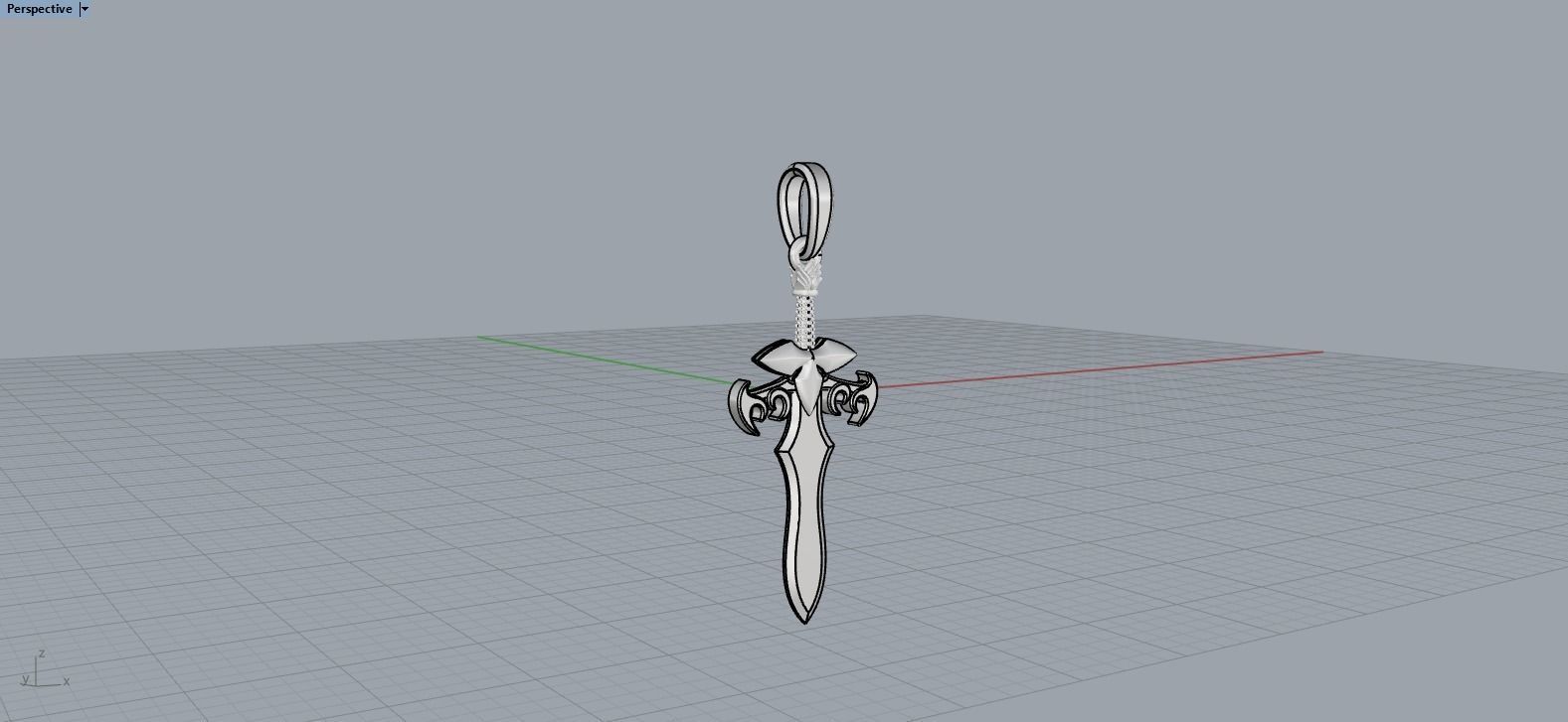 Sword pendant model 327 3D print model_8