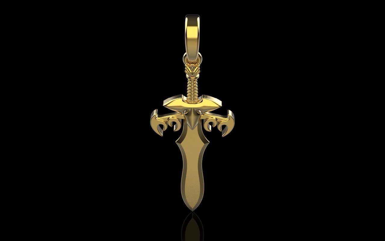 Sword pendant model 327 3D print model_27