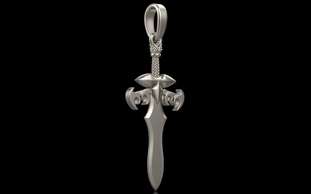 Sword pendant model 327 3D print model_17