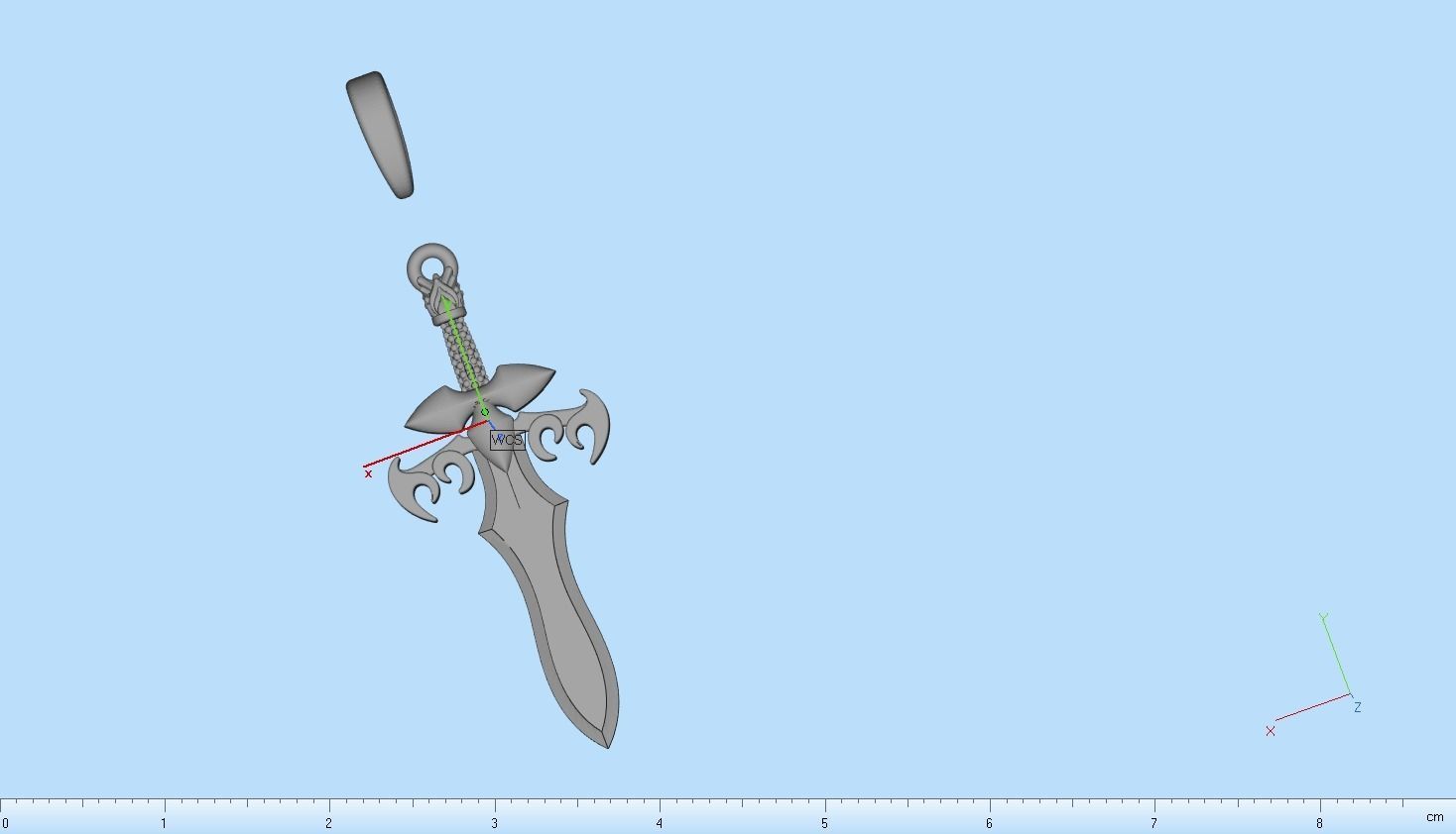 Sword pendant model 327 3D print model_10