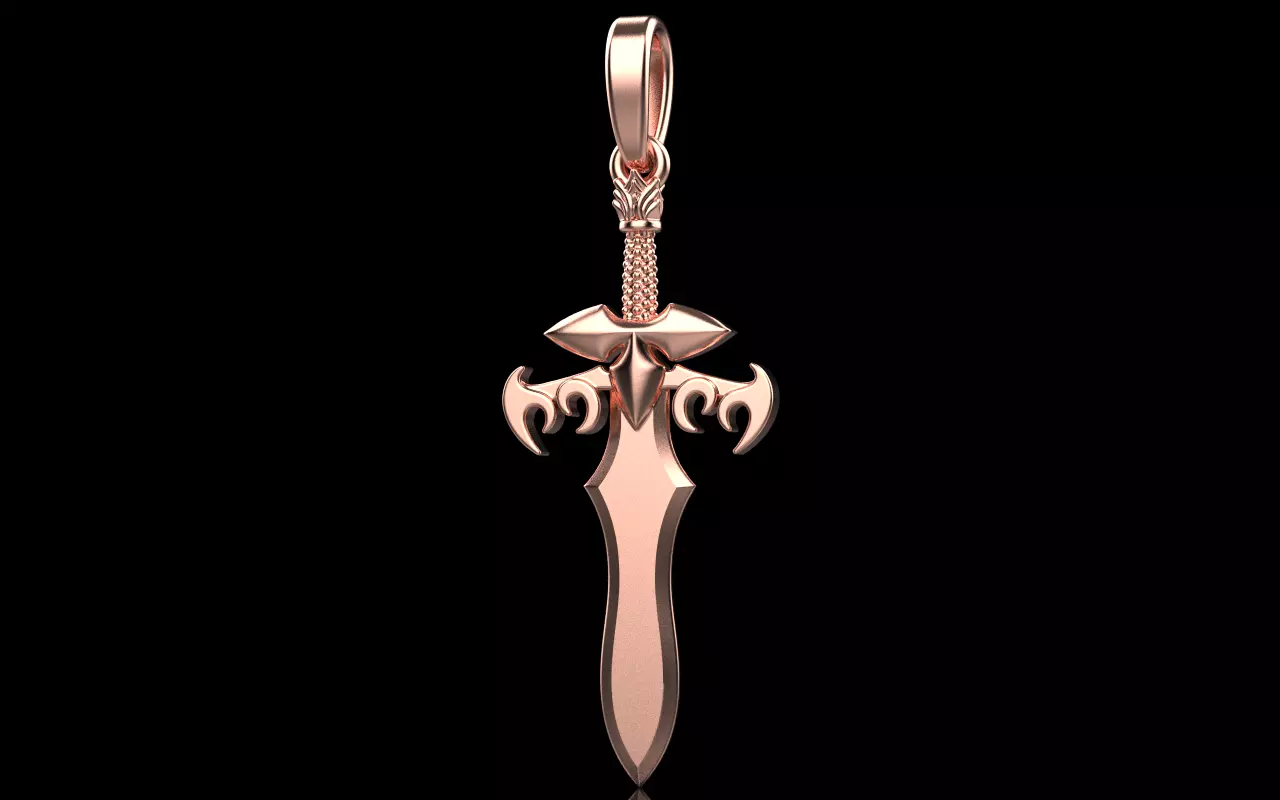 Sword pendant model 327 3D print model_0