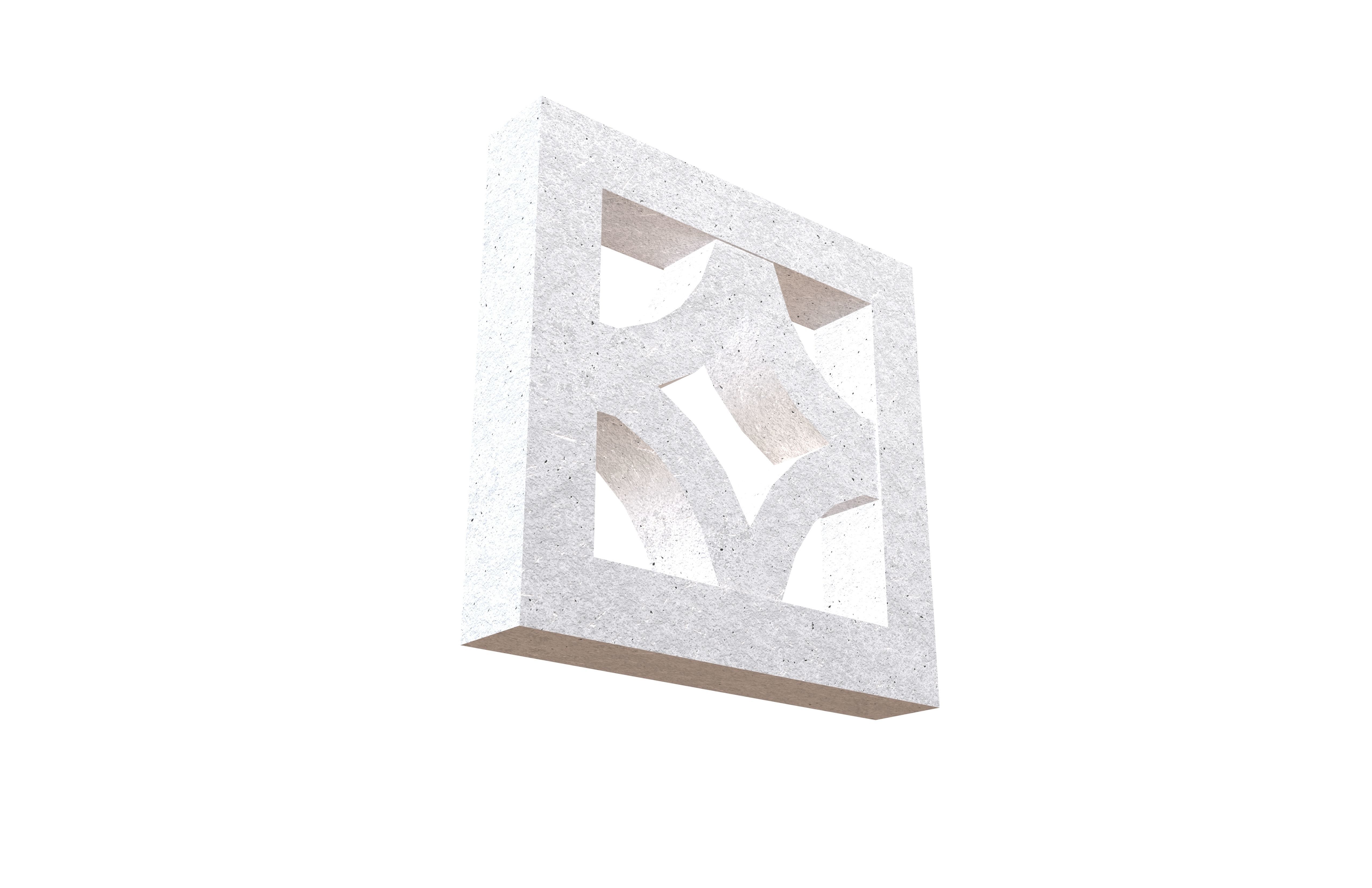 Breeze Block V1 001 Low-poly 3D model_3