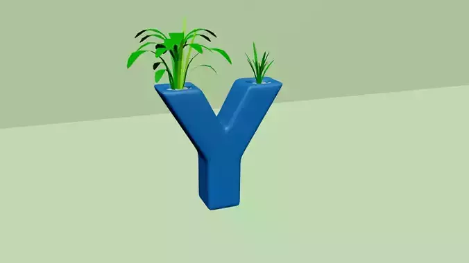 Vase Y - Alphabet Vases Collection Letters - STL Printable