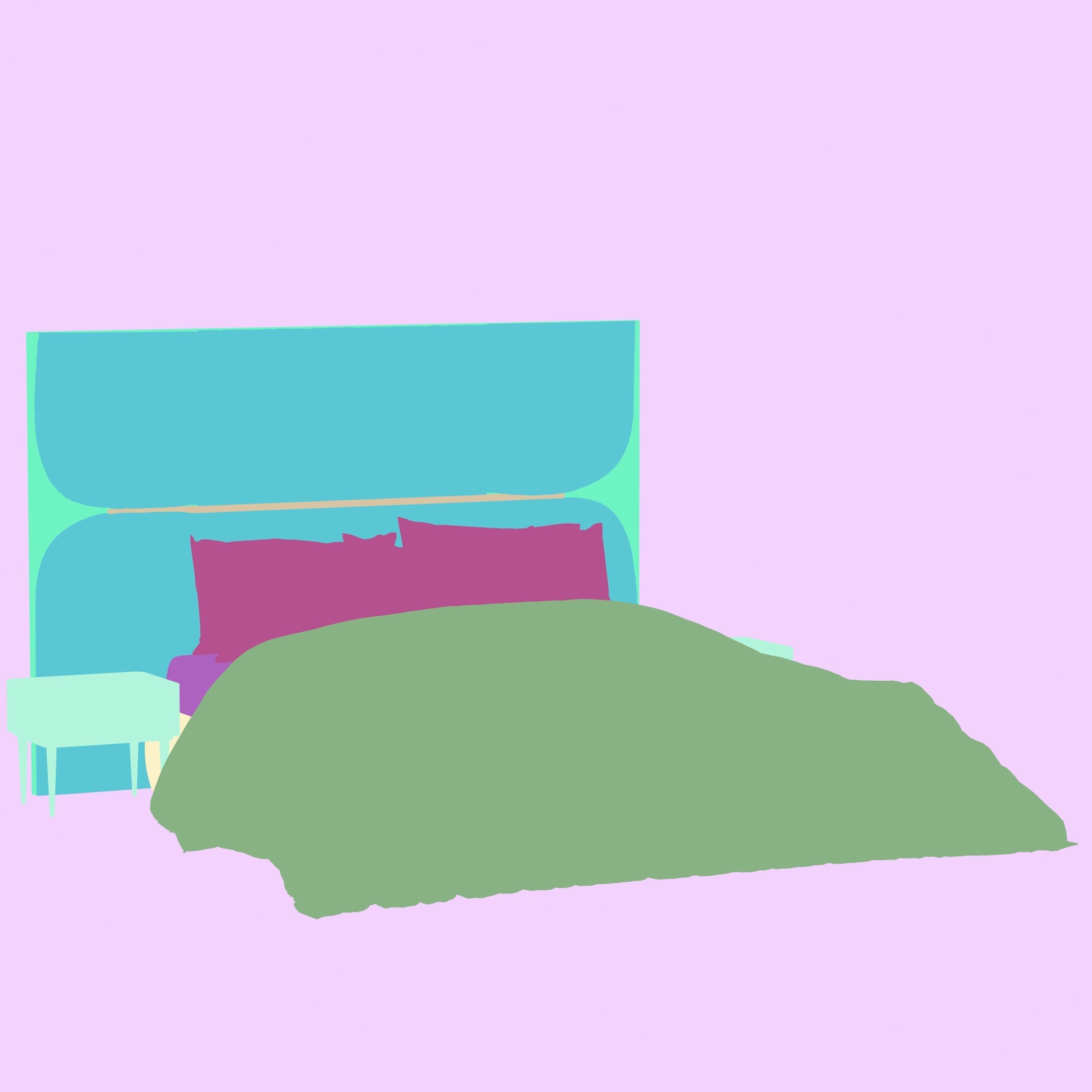 Sakya bed Low-poly 3D model_2
