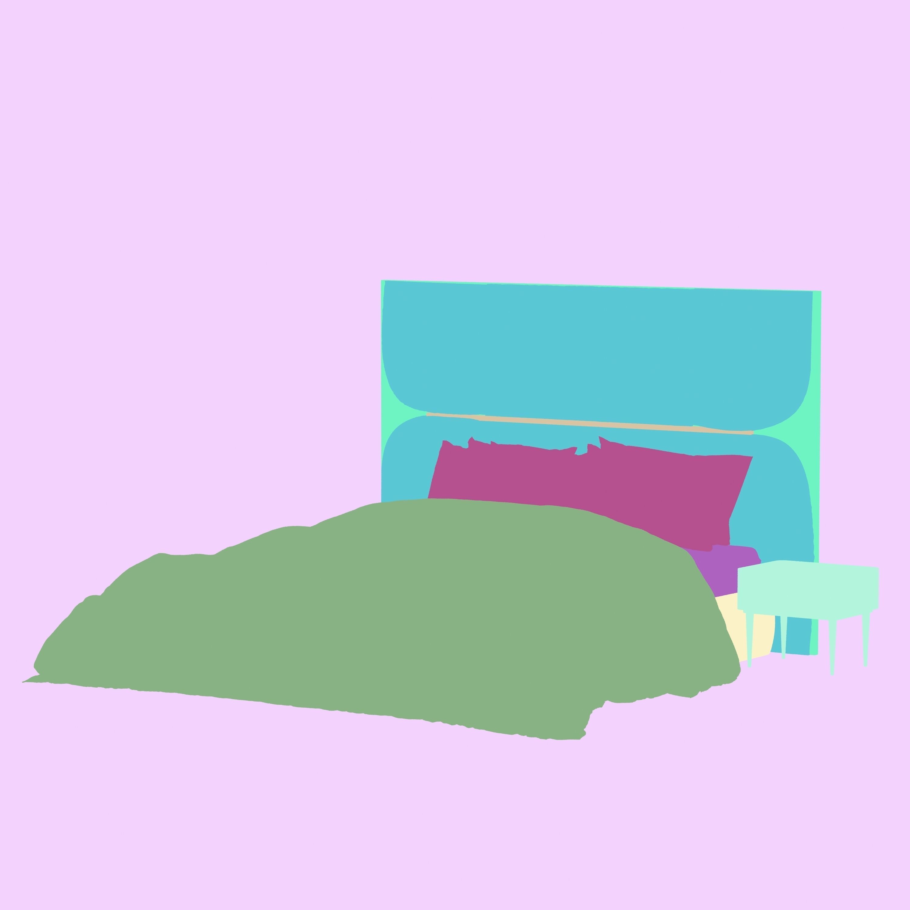 Sakya bed Low-poly 3D model_10