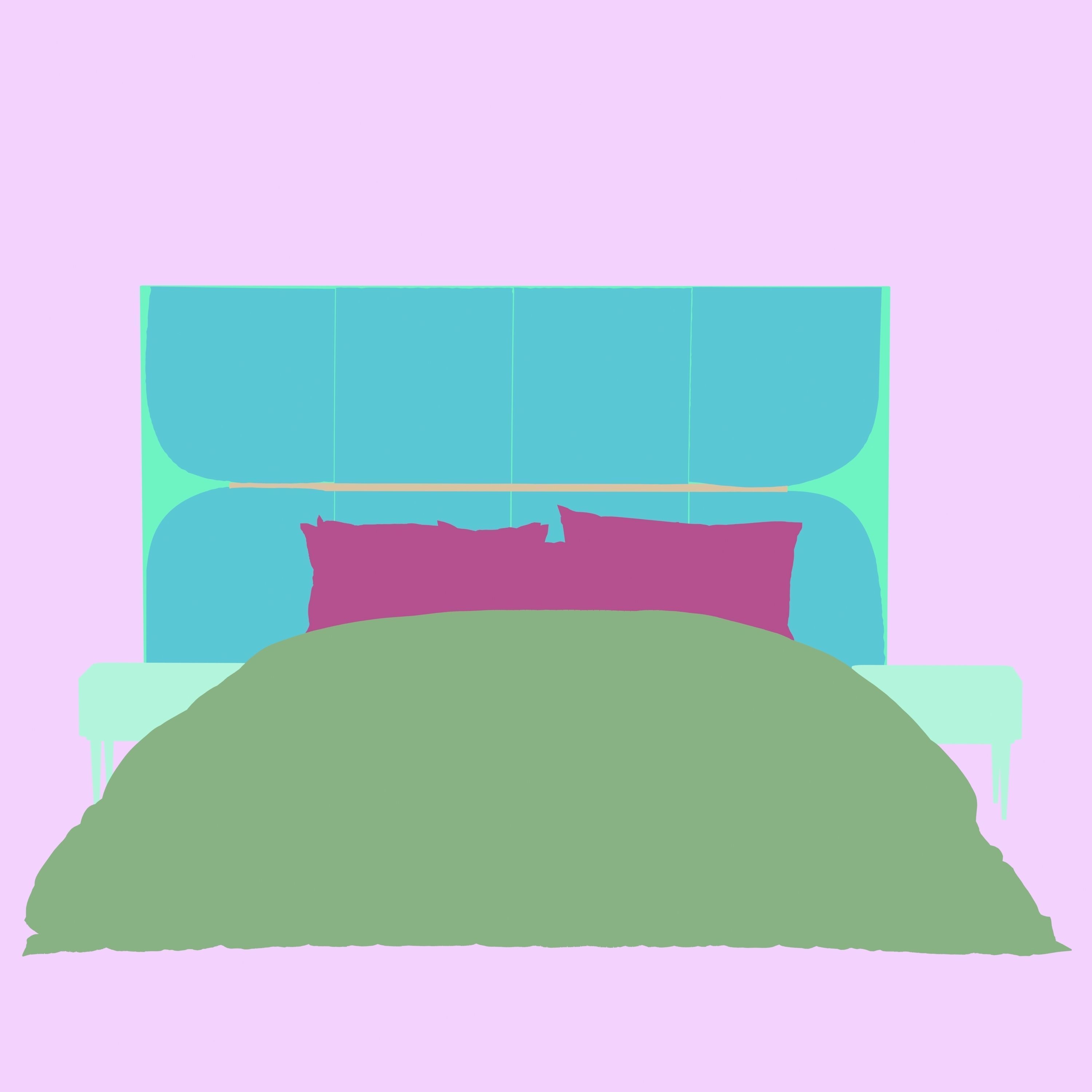 Sakya bed Low-poly 3D model_4