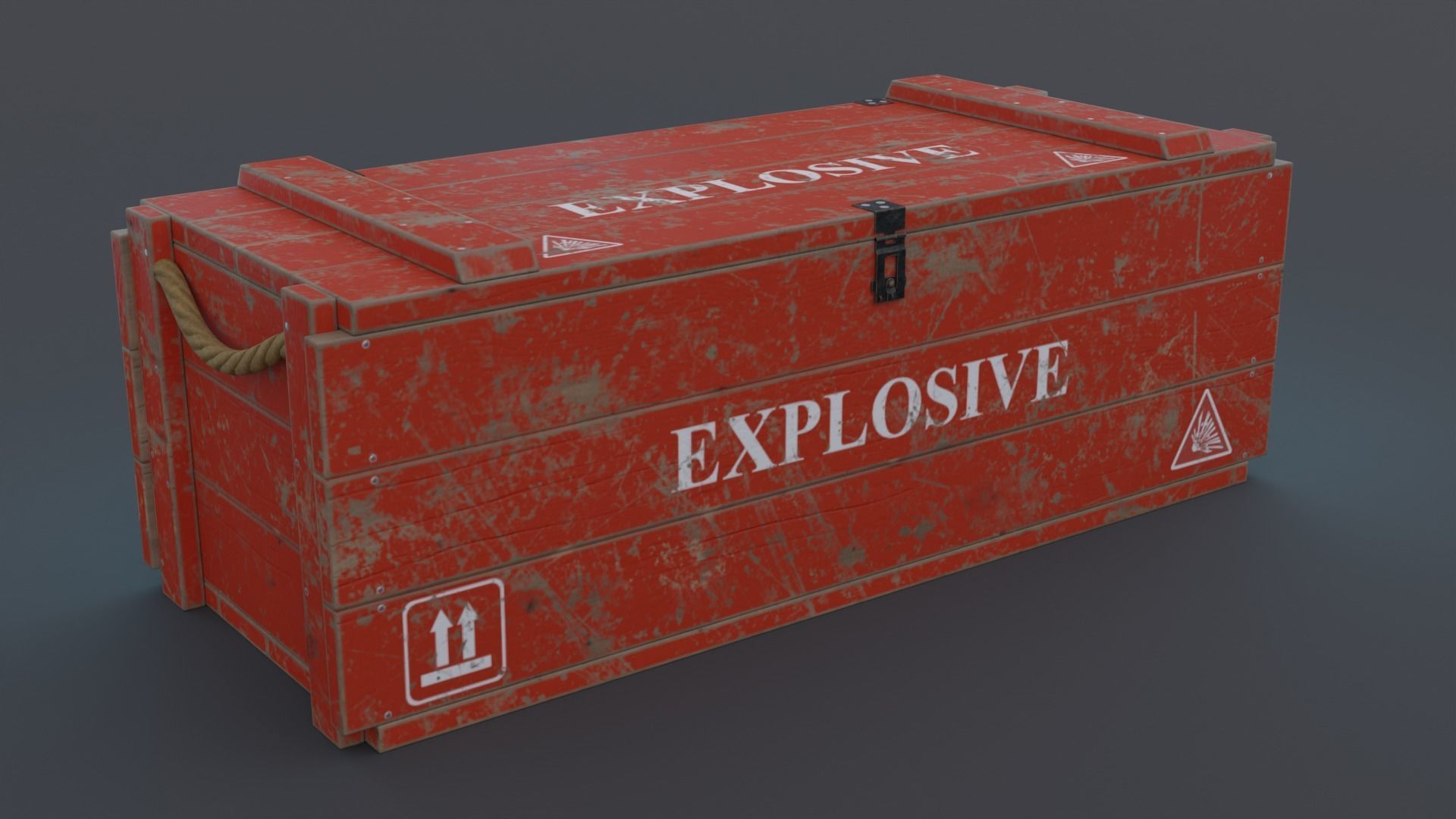 Military Crate 4 3D model Low-poly 3D model_7