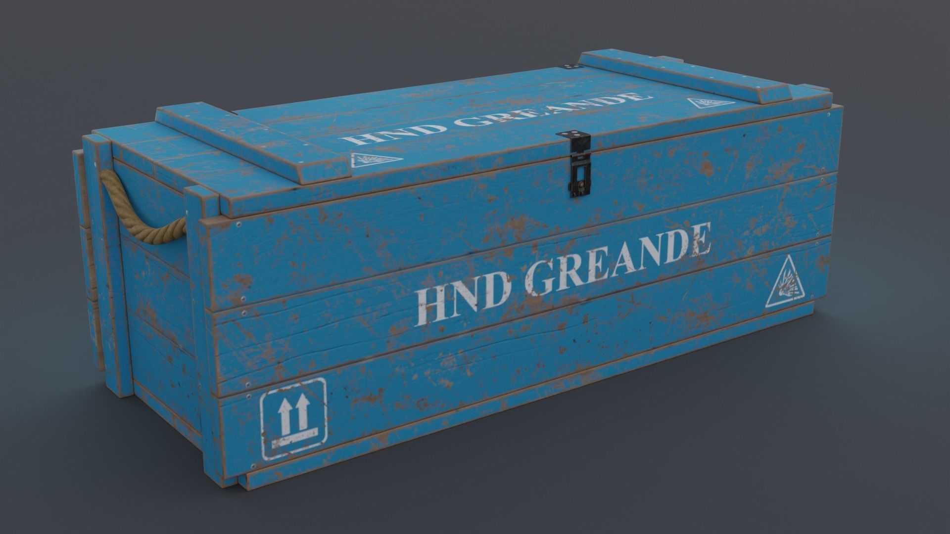 Military Crate 4 3D model Low-poly 3D model_3