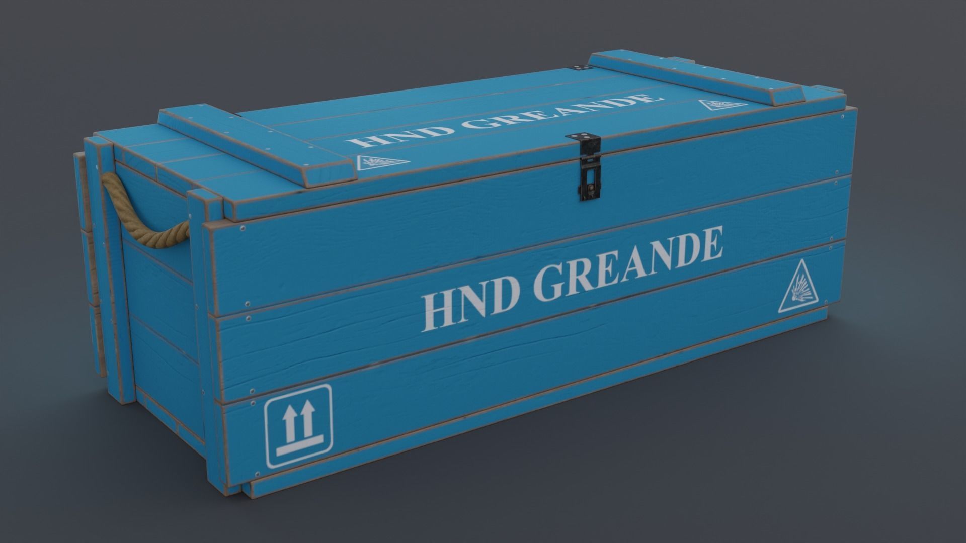 Military Crate 4 3D model Low-poly 3D model_2