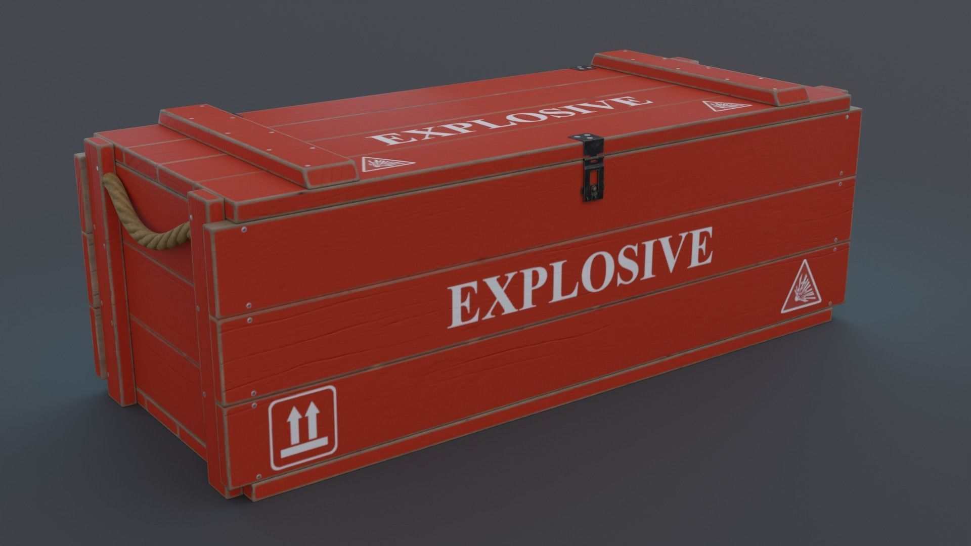 Military Crate 4 3D model Low-poly 3D model_6