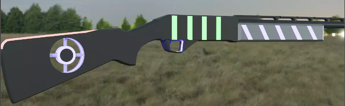 low poly cyber gun Free low-poly 3D model