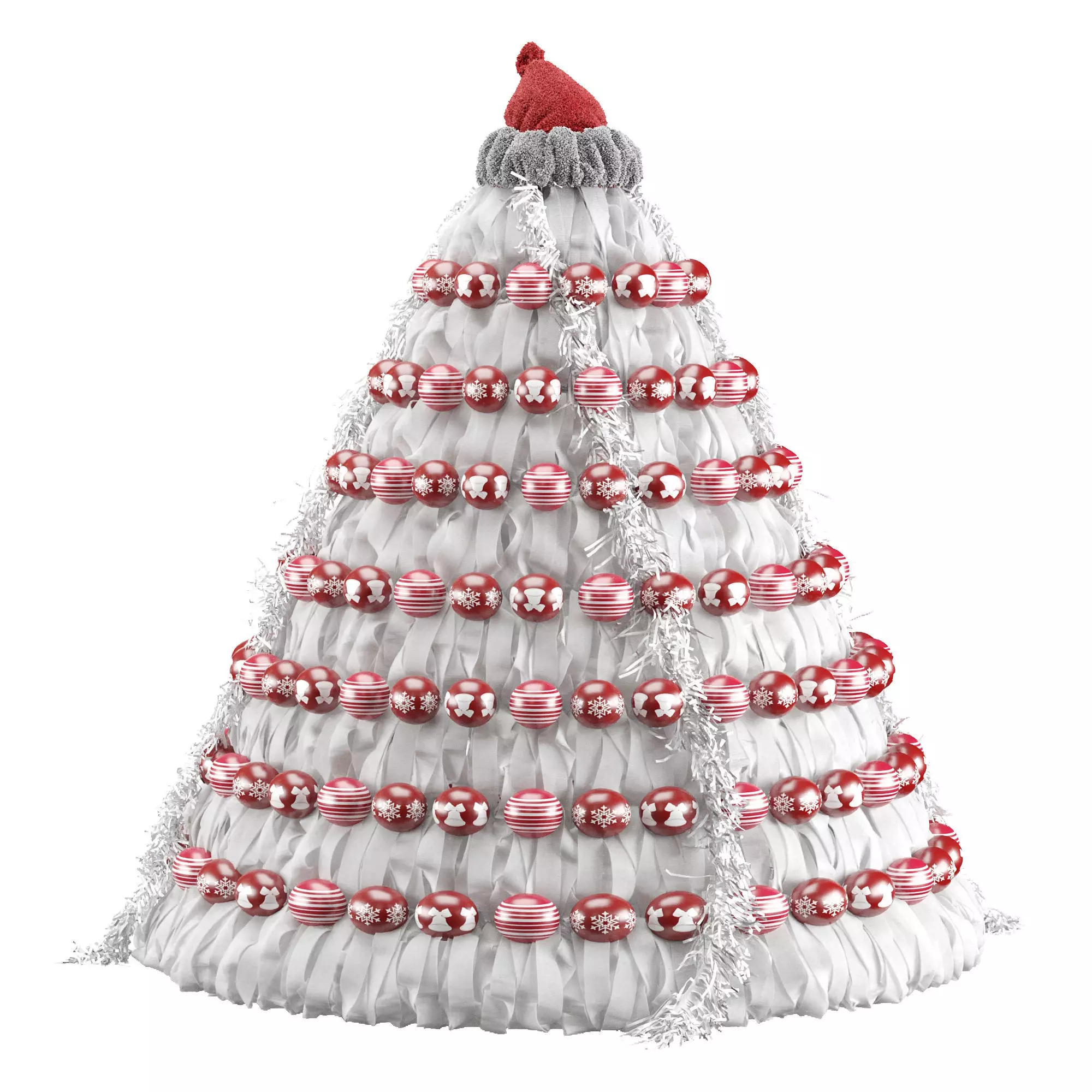 fabric tree Low-poly 3D model