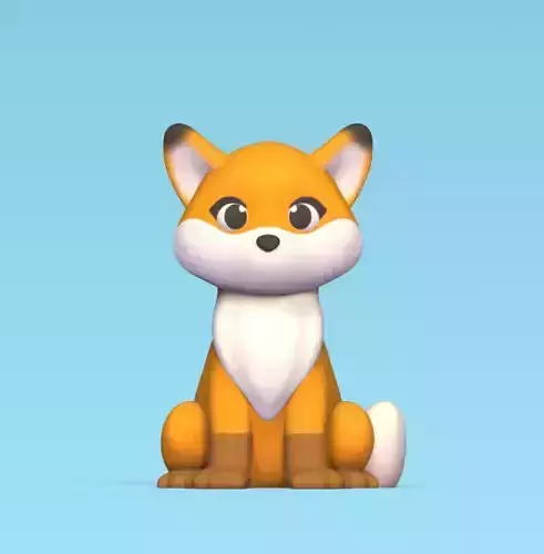 Cartoon Sitting Fox