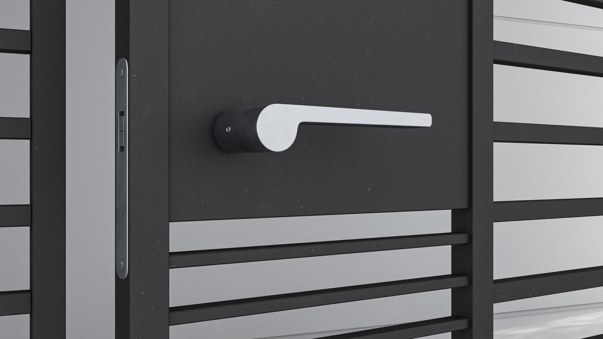 Aluminium door 29 3D model_4