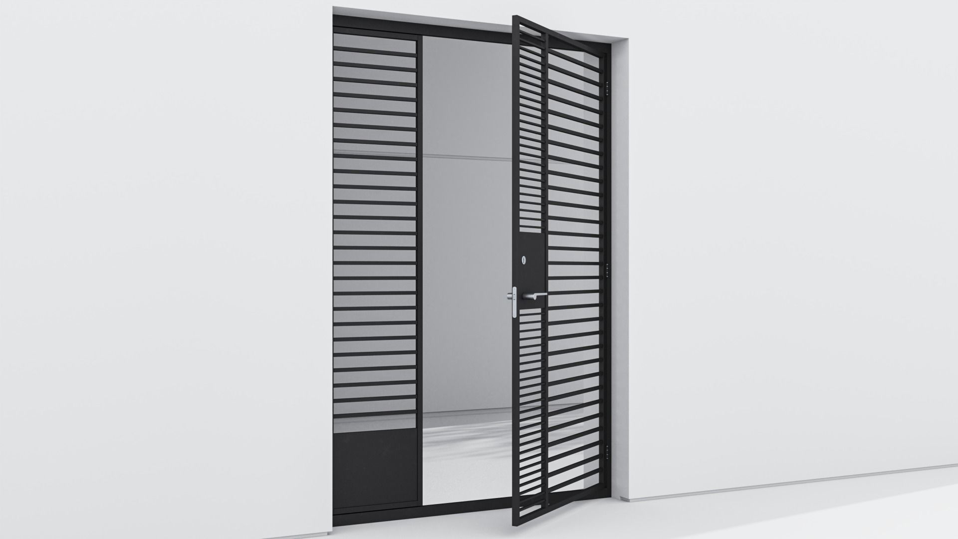 Aluminium door 29 3D model_3