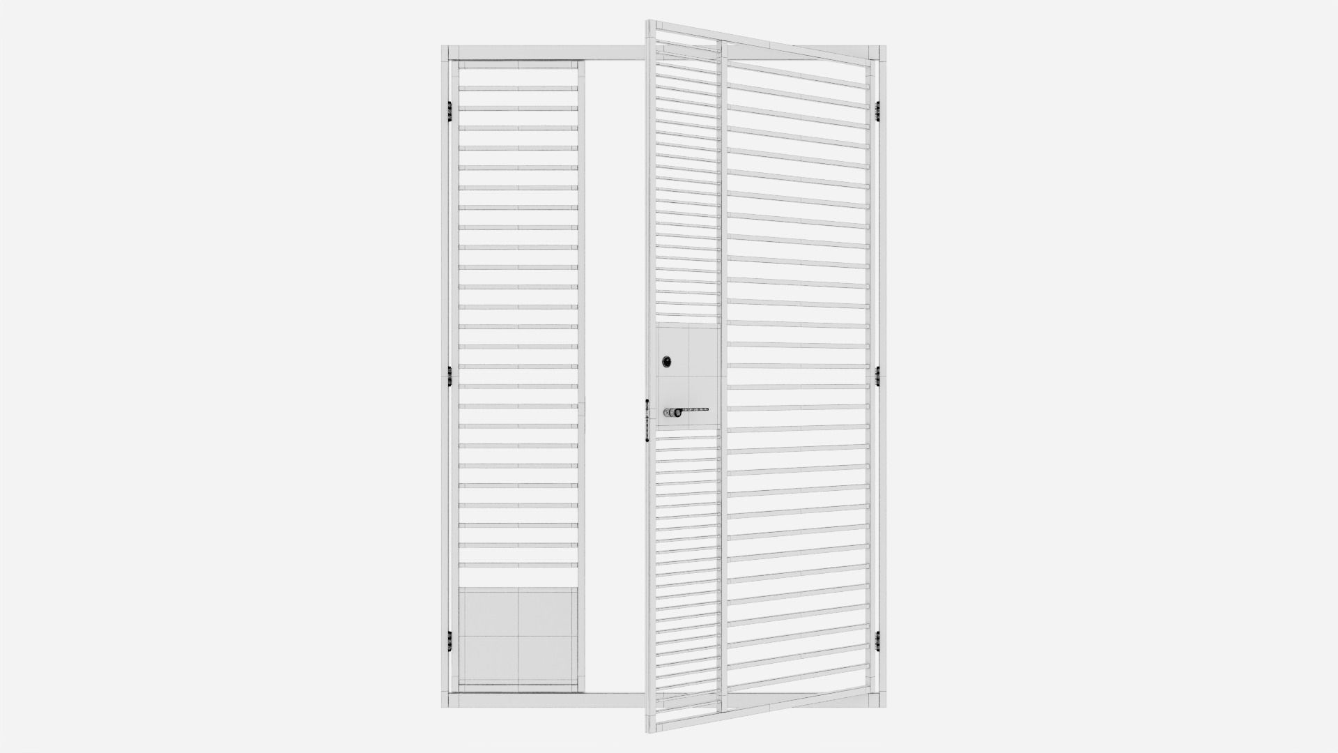 Aluminium door 29 3D model_6