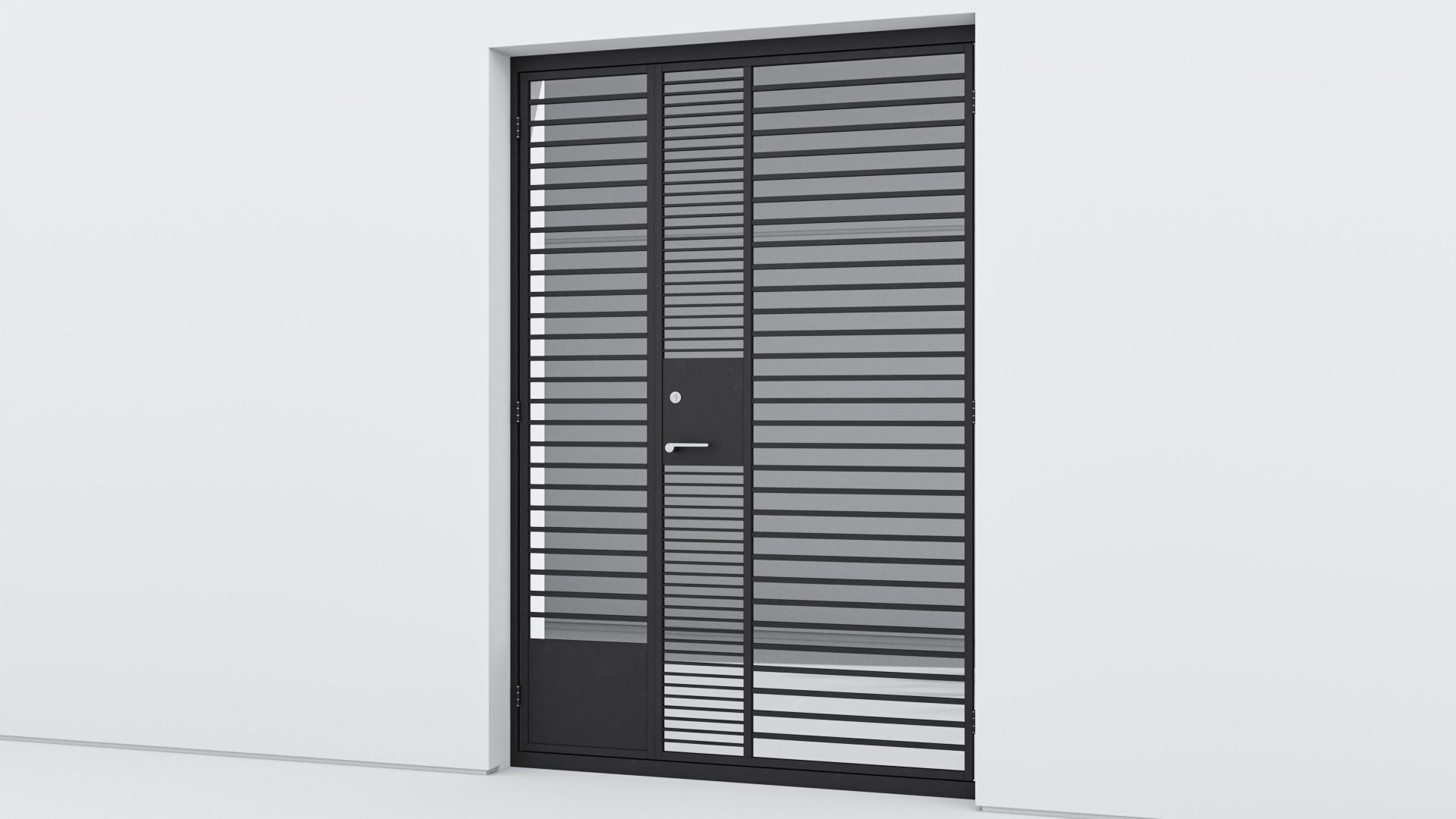 Aluminium door 29 3D model_2