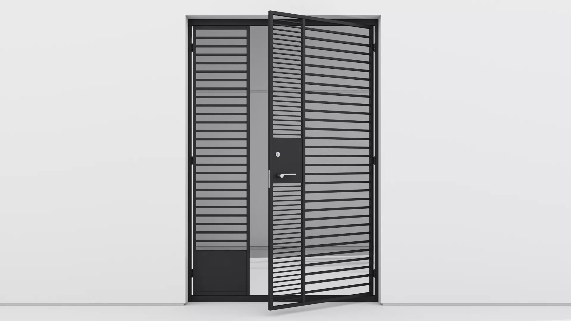 Aluminium door 29 3D model_0