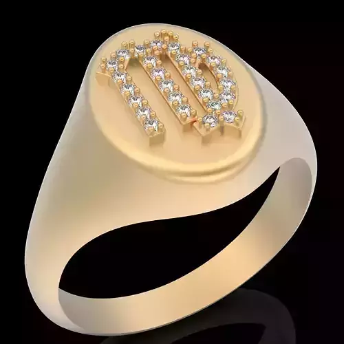 Virgo Virgin zodiac ring printable 3d jewelry model