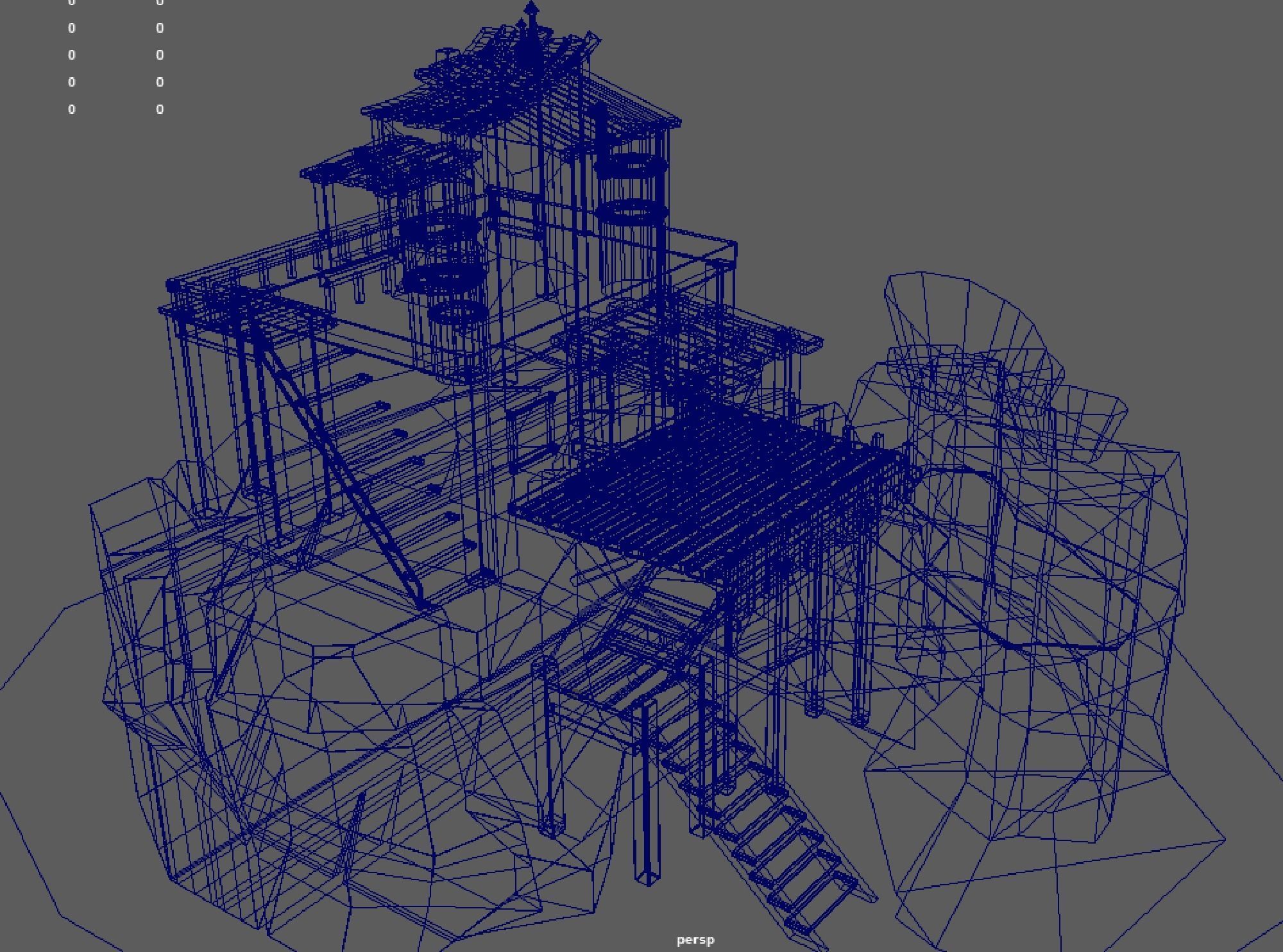 A Stylised House set in an Environment of Desert 3D model_32