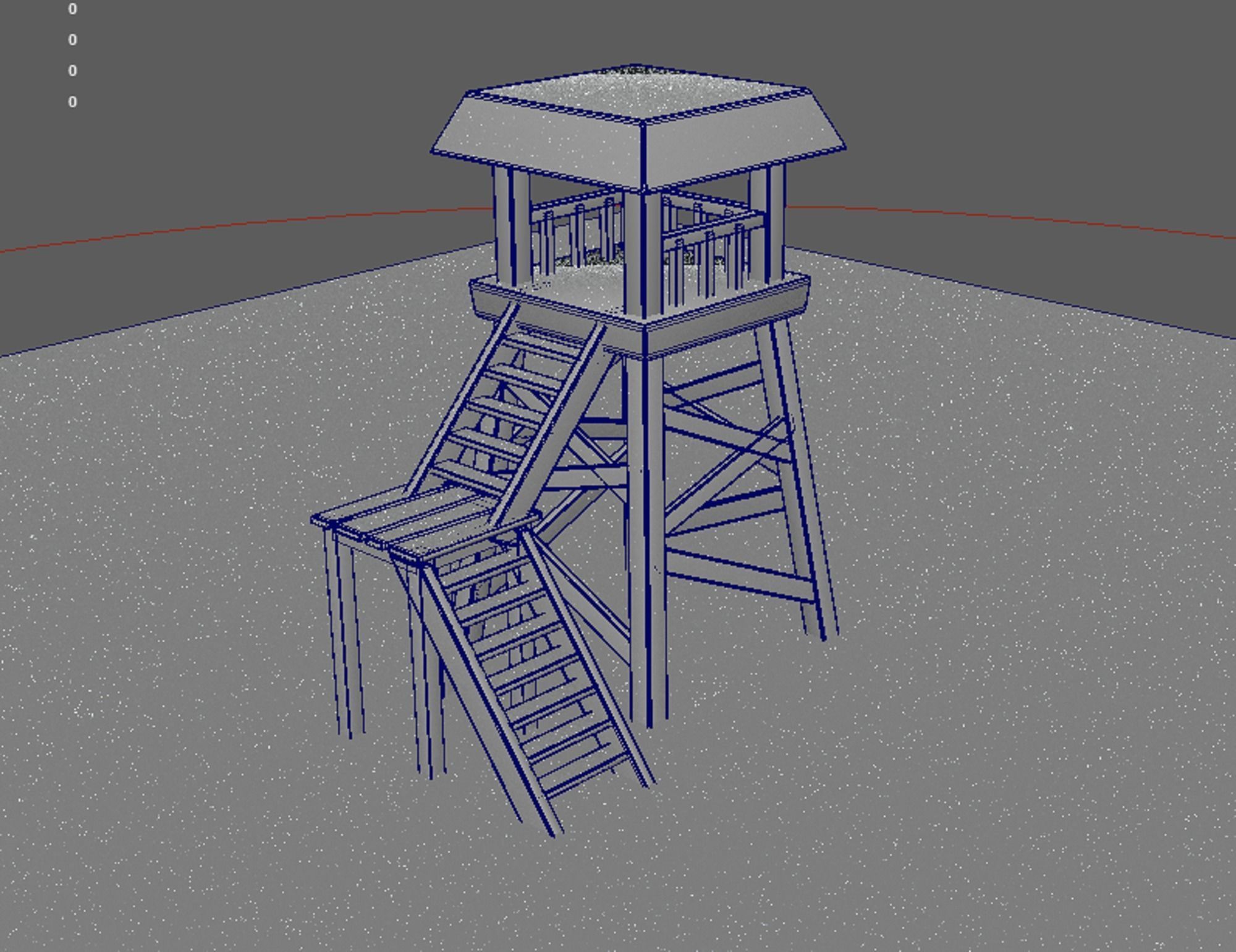 A Stylised House set in an Environment of Desert 3D model_22