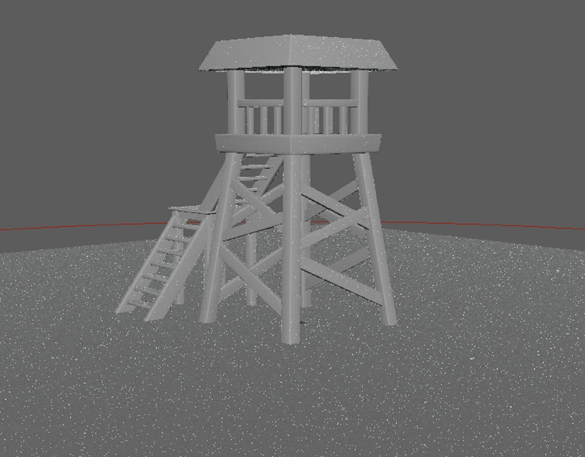 A Stylised House set in an Environment of Desert 3D model_31