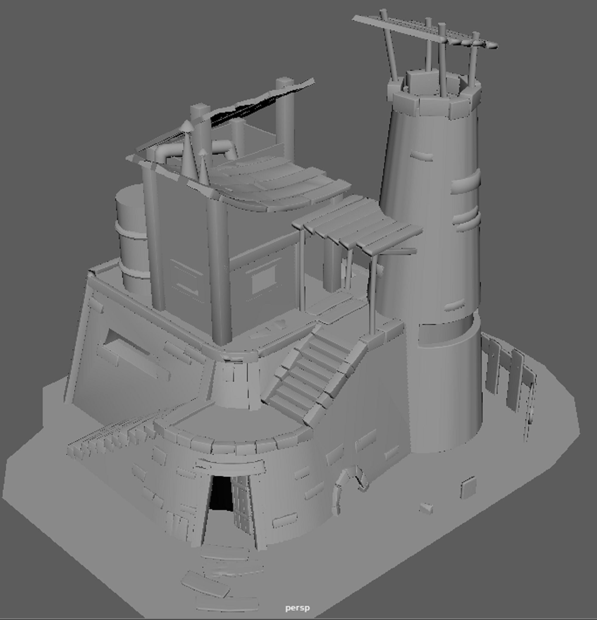 A Stylised House set in an Environment of Desert 3D model_20