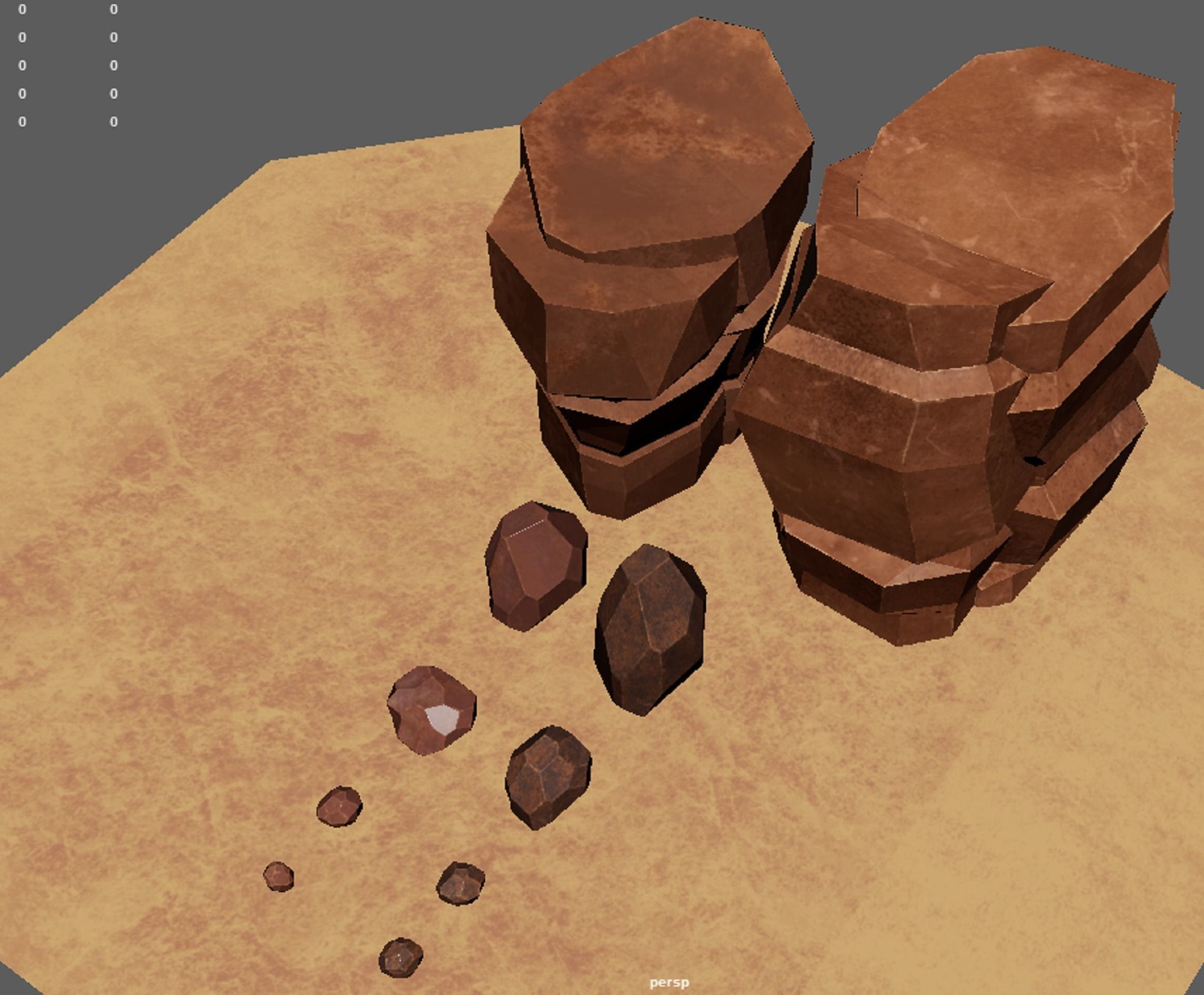 A Stylised House set in an Environment of Desert 3D model_28