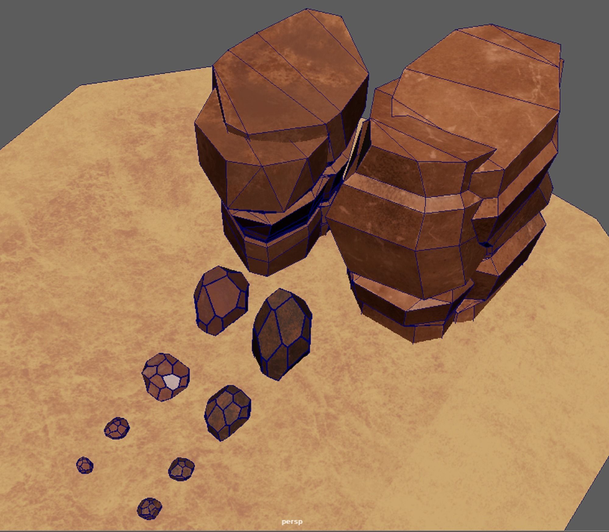 A Stylised House set in an Environment of Desert 3D model_8