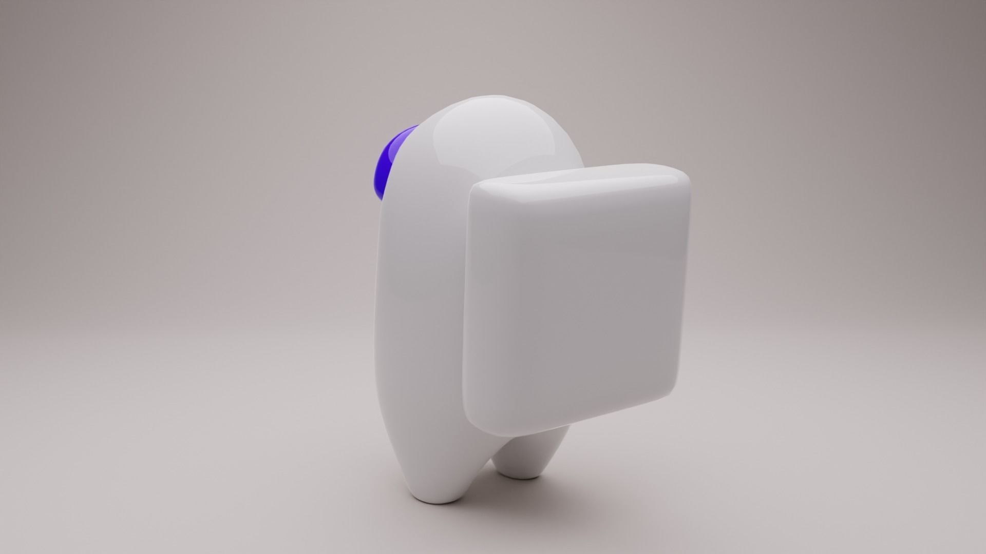 Among Us Character Low-poly 3D model_1