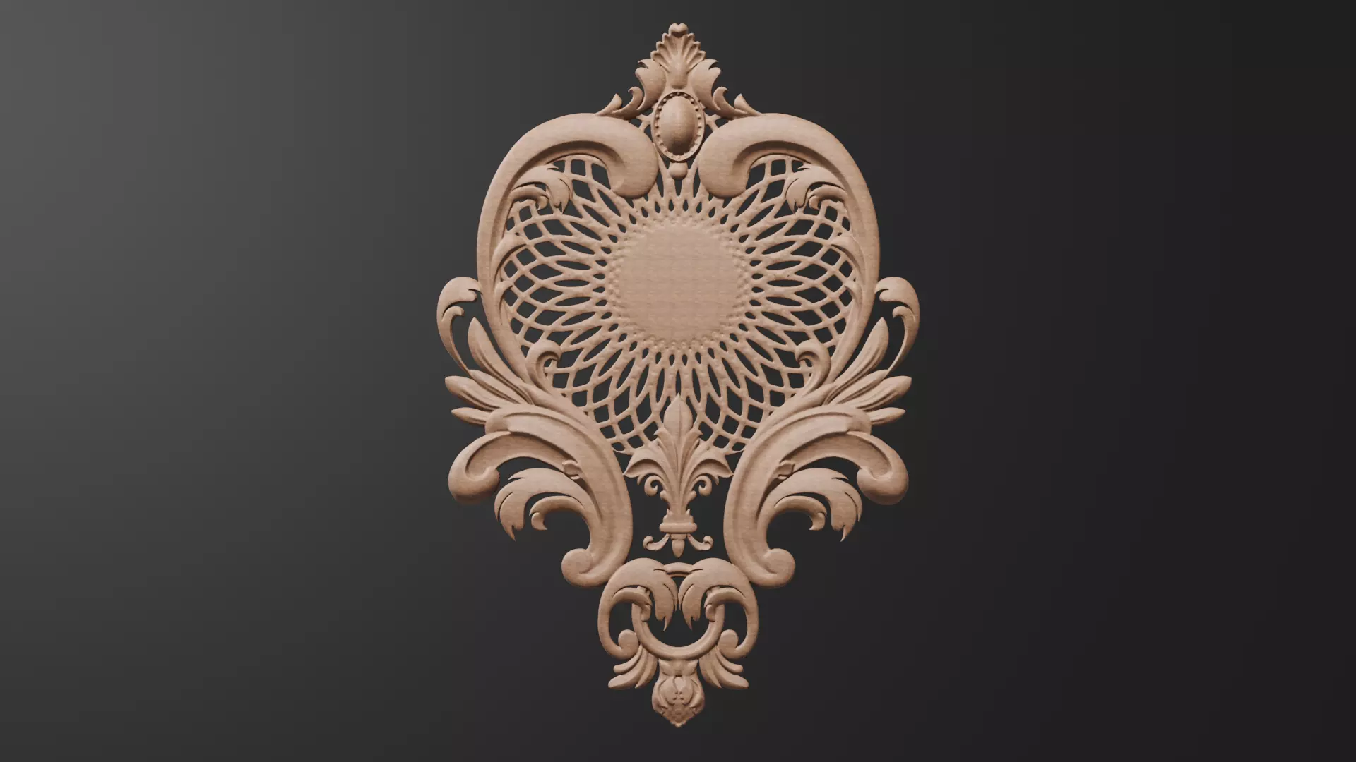 Flower Decor for wood carving 3D print model