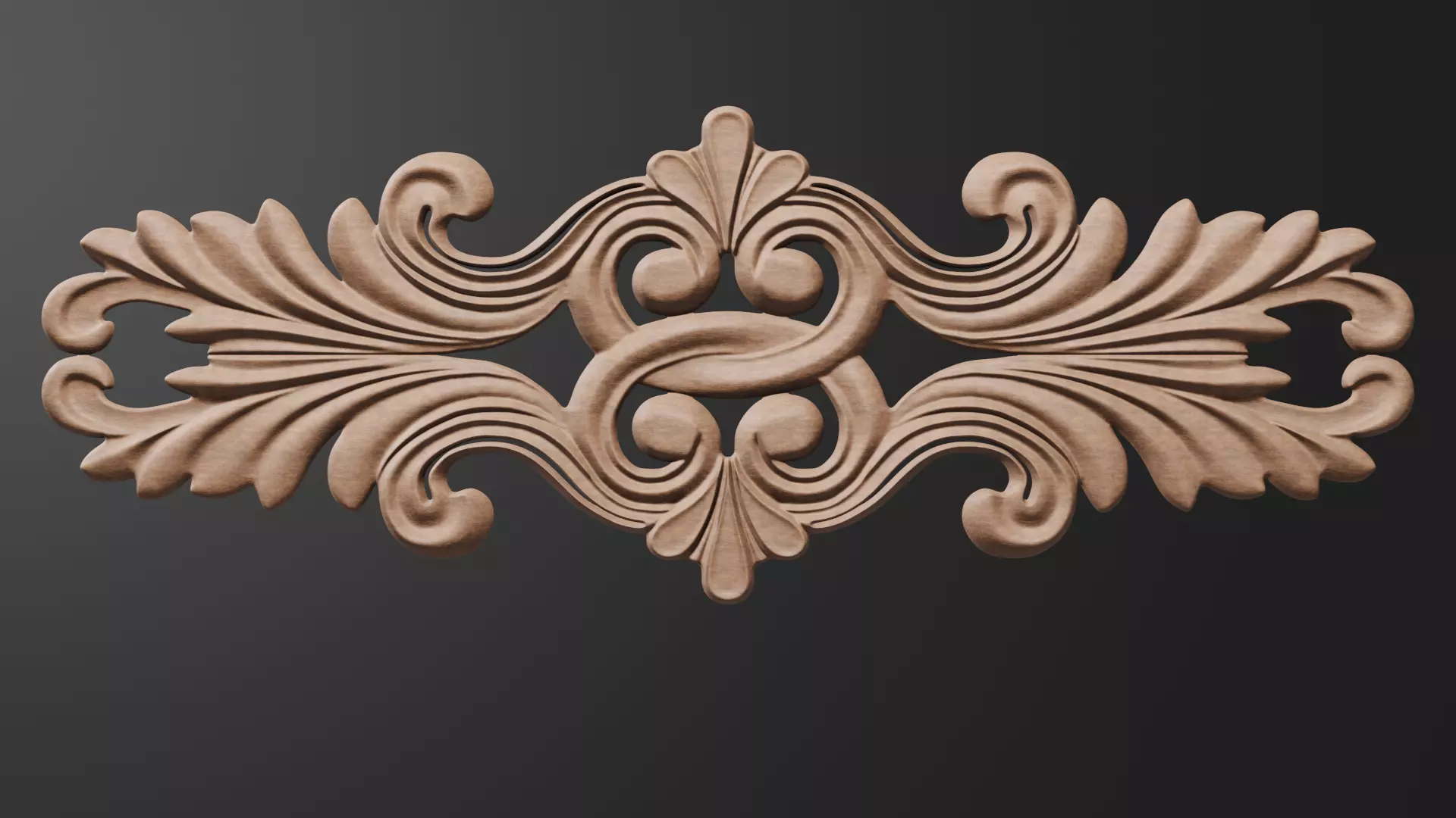Flower decor for wood carving 3D print model_0
