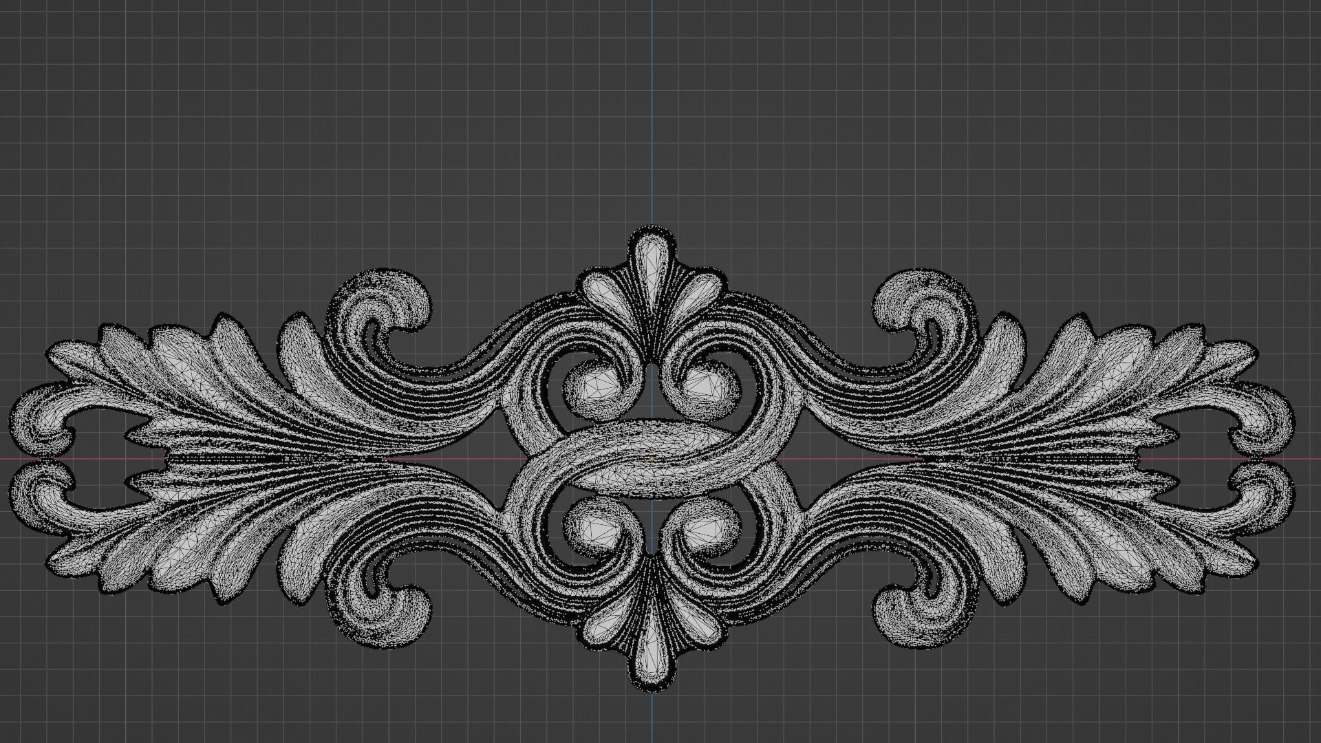 Flower decor for wood carving 3D print model_2