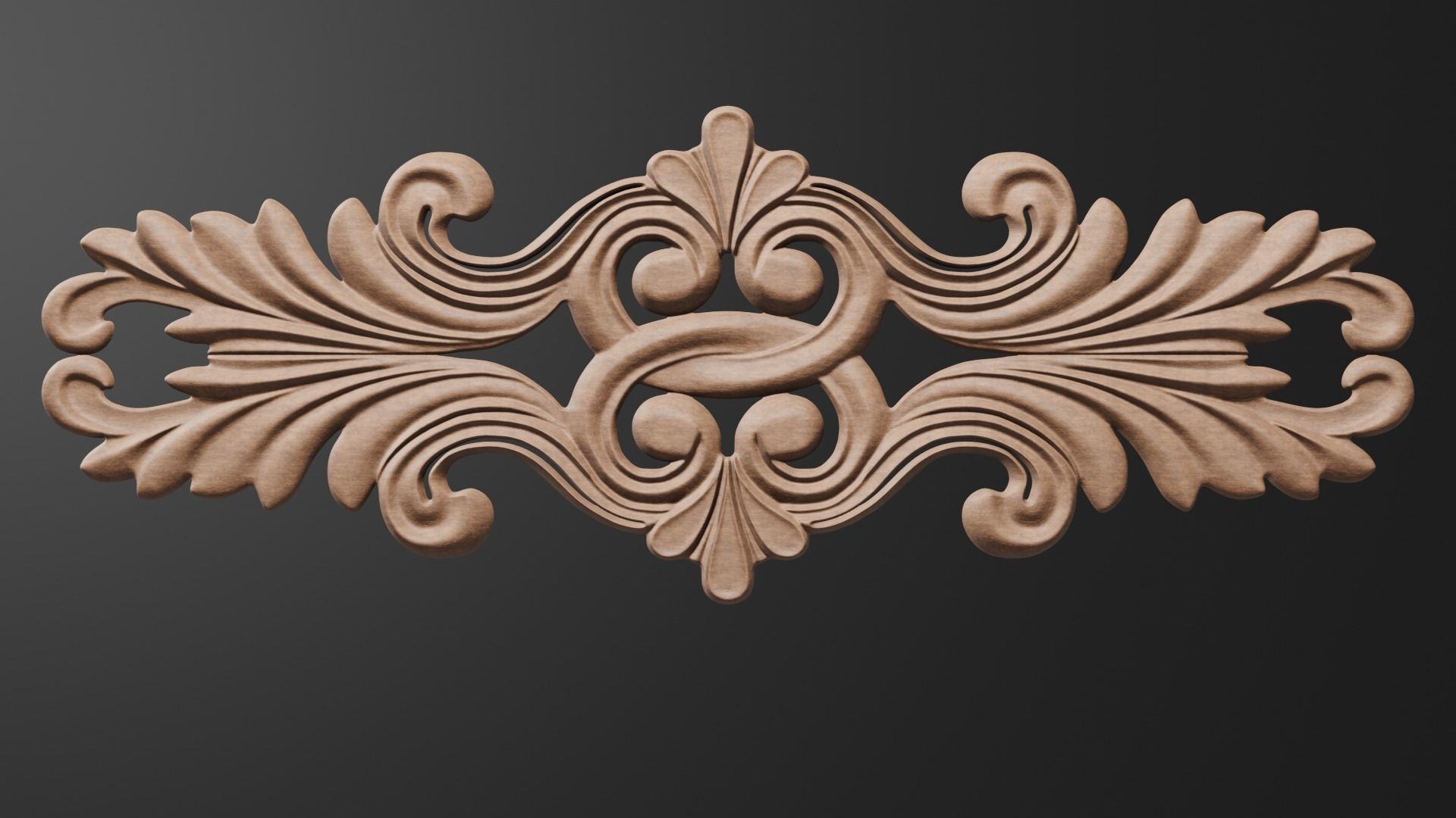 Flower decor for wood carving 3D print model_11