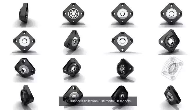 FF supports collection 8 stl model