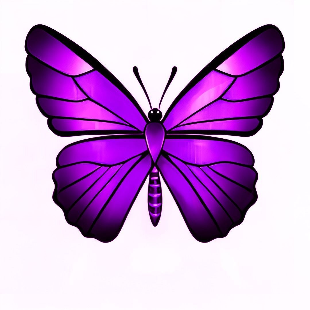 Pack of butterflies in six different colors Low-poly 3D model_21