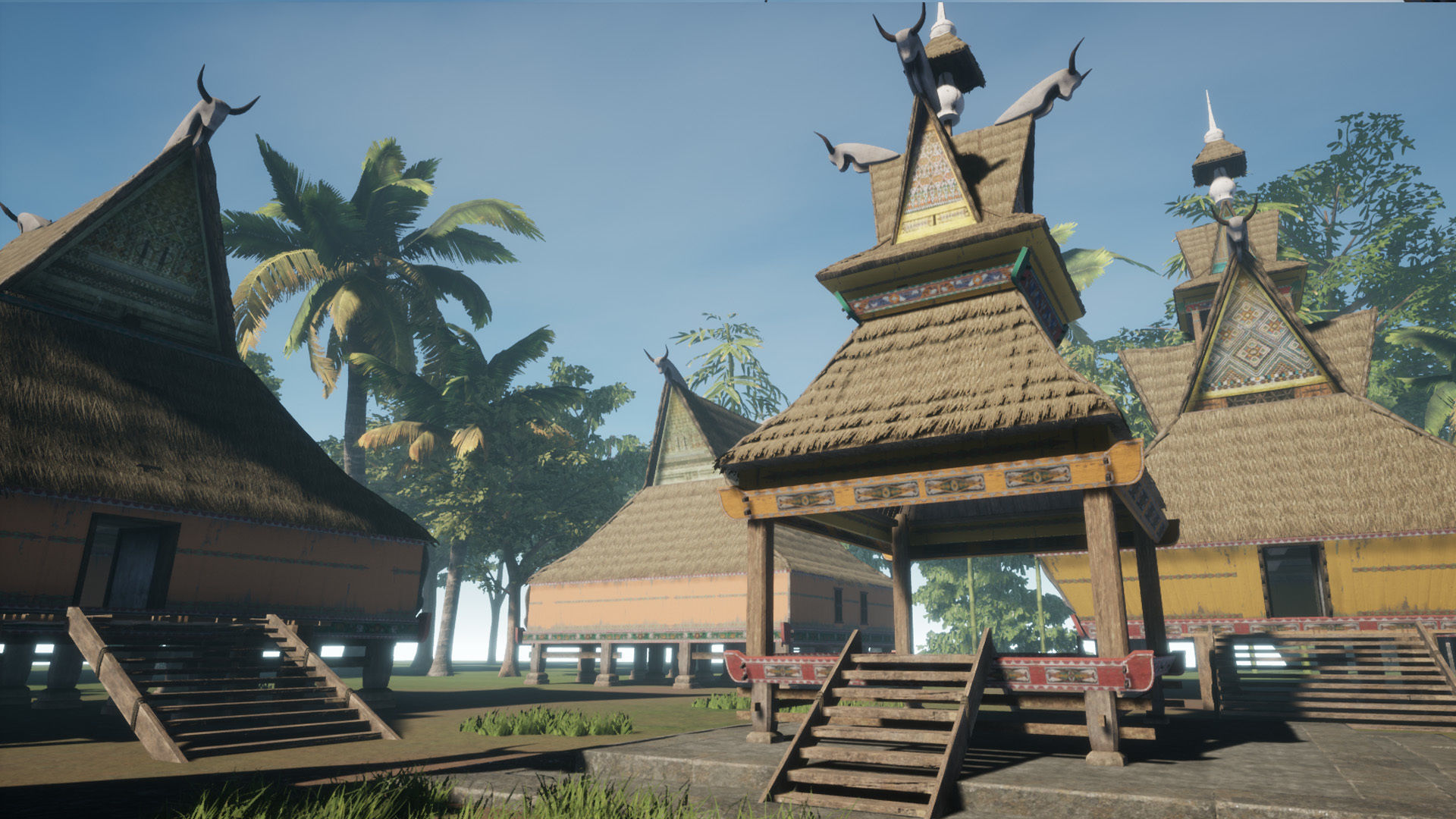 Props for making houses in Southeast Asia tropical Jungle areas Low-poly 3D model_2