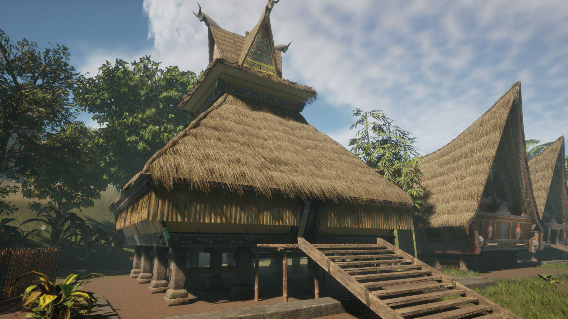 Props for making houses in Southeast Asia tropical Jungle areas Low-poly 3D model_10