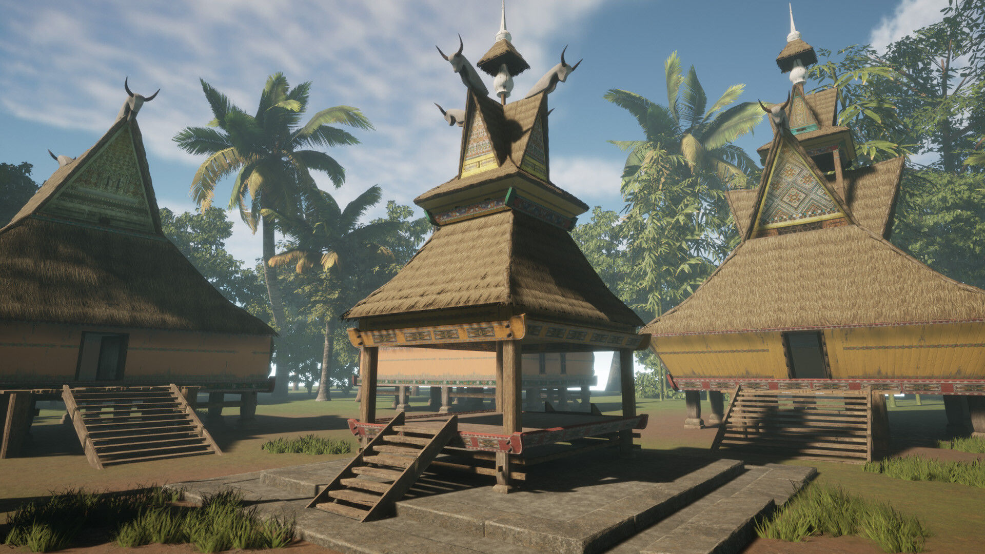 Props for making houses in Southeast Asia tropical Jungle areas Low-poly 3D model_9