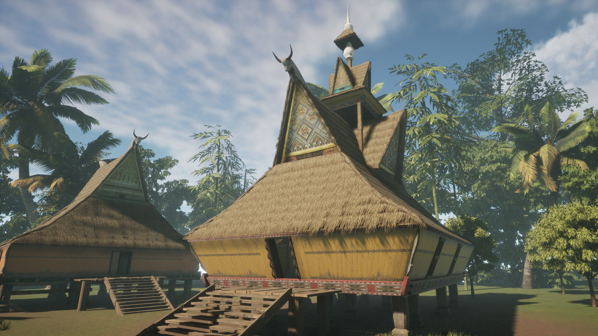 Props for making houses in Southeast Asia tropical Jungle areas Low-poly 3D model_7