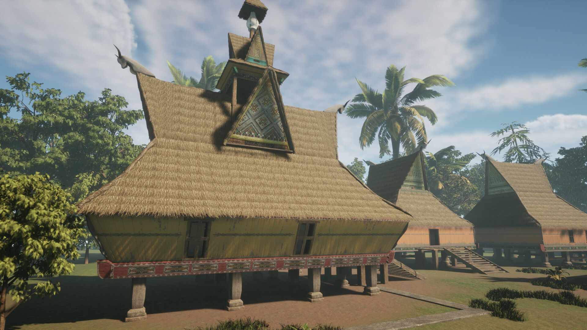 Props for making houses in Southeast Asia tropical Jungle areas Low-poly 3D model_11