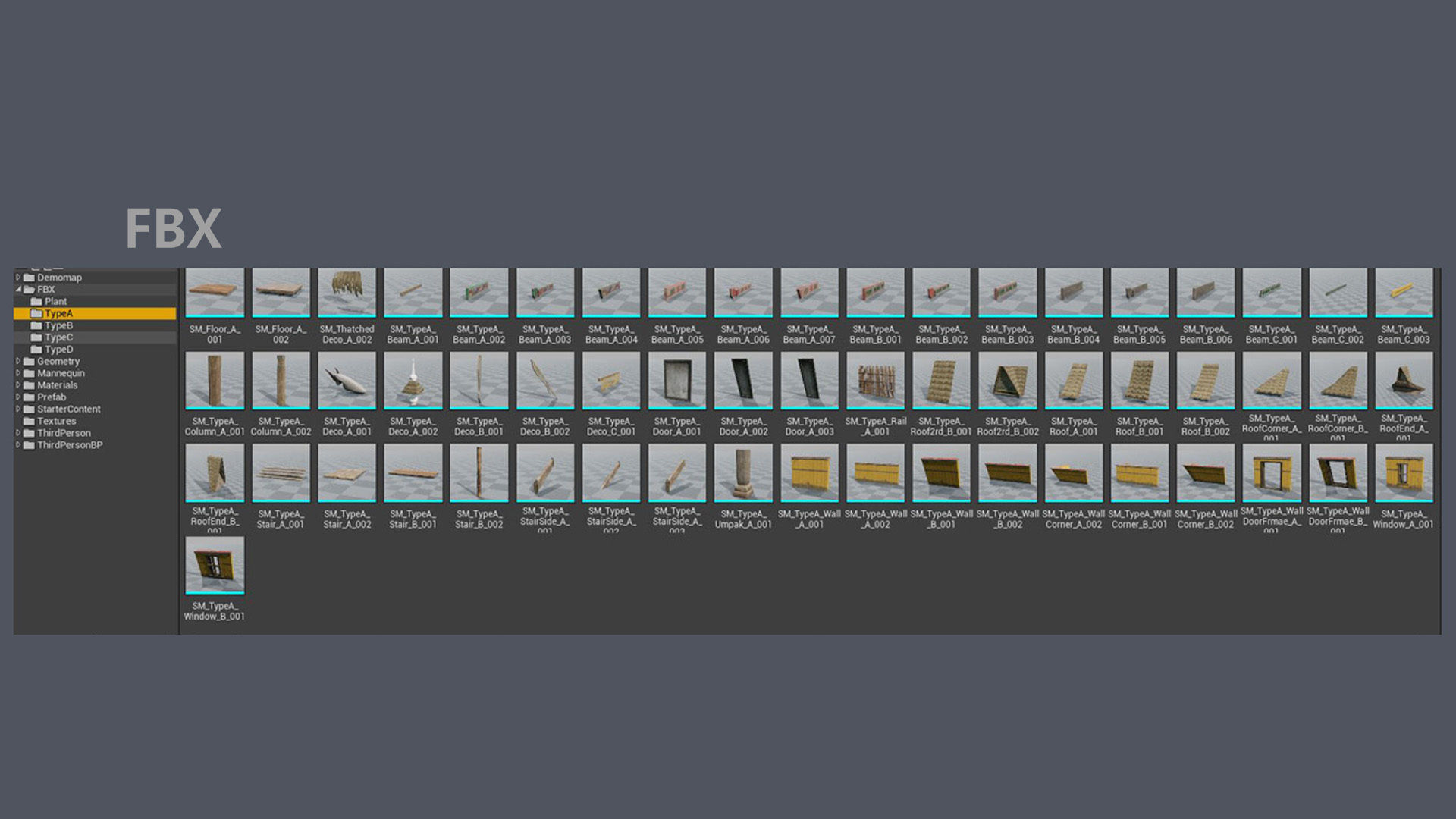 Props for making houses in Southeast Asia tropical Jungle areas Low-poly 3D model_14